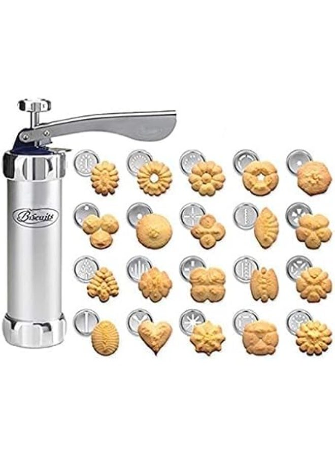 ماكينة بيتيفور وكريمة متعددة الاستخدامات مصنوعة من الفولاذ المقاوم للصدأ عالي الجودة عملية وسهلة الاستخدام لتزيين التورت والكب كيك وصنع الكوكيز والبسكويت بأشكال متنوعة (Elc) - Image 2